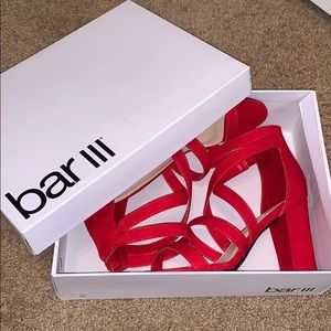 BRAND NEW Bar III Red Strappy Heels